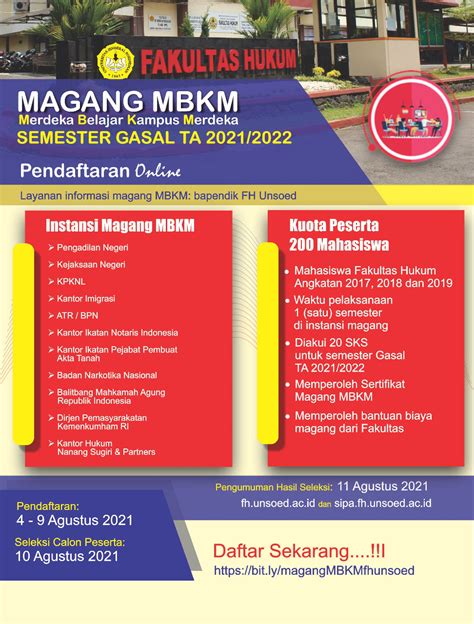 Pendaftaran Online Magang MBKM Semester Gasal TA 2021 2022 Sudah Di