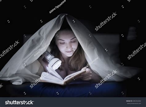 Teenage Girl Reading Book Bed Under Stock Photo 485354392 | Shutterstock