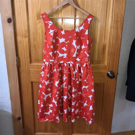 Boden Marilyn Orange Floral A Line Fit Flare R Gem