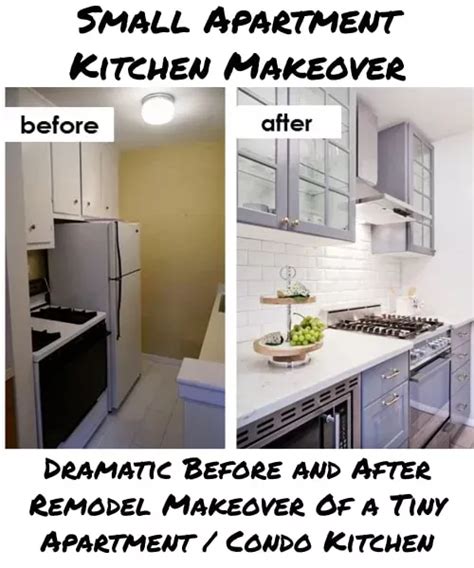 Small Apartment Kitchen Makeover Before And After Remodel