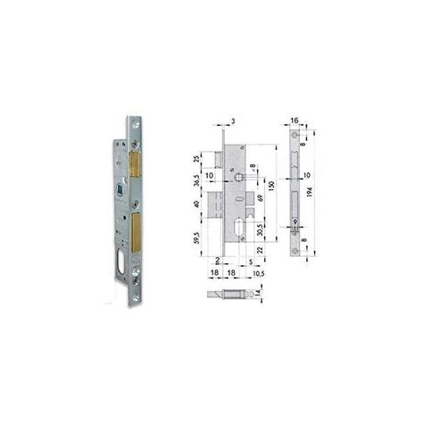 Cisa Serratura Da Infilare A Cilindro Ovale Per Montante