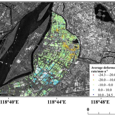 Deformation Rates Map From To Using Ps Insar Processing