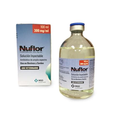 Antibiótico Nuflor MSD Solución Inyectable Contenido 100 ml