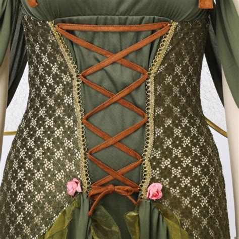 Medieval Women Fantasy Fairy Dress Renaissance Elf Cosplay Halloween