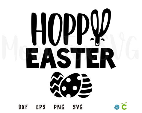 Hoppy Easter Svg Easter Svg Bunny Svg Happy Easter Svg Etsy