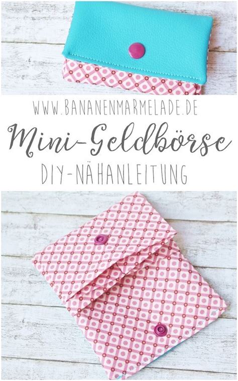 Sewing Steps On Sunday Nähanleitung Mini Geldbörse BANANENMARMELADE