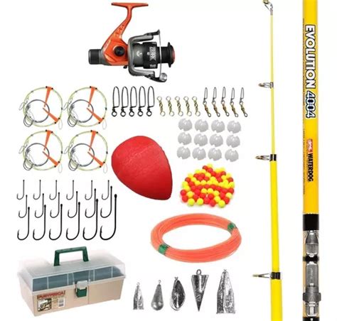 Kit Pesca Lisa Reel Caja Completa Variada Telescopica Mt Accion