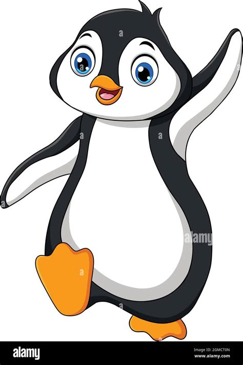 Ilustración de vectores de dibujos animados de Pingüinos Imagen Vector