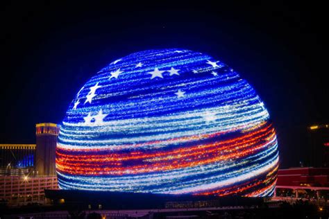 Gigantic Led Sphere Illuminates Las Vegas Skyline For The First Time