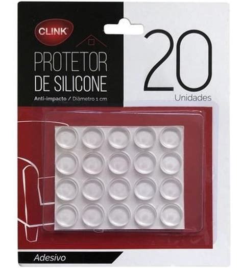 Protetor De Silicone Redondo 20pçs Pingo 1cm Anti impacto