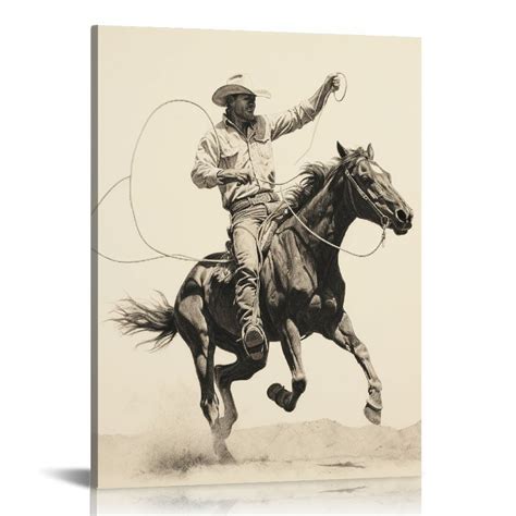 EastSmooth Western Wall Art - Cowboy Canvas Wall Art, Western Wall ...