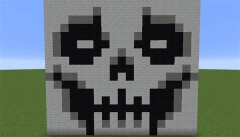 Пиксель арт Череп в Minecraft