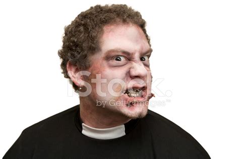 Horror Priest Grimace Stock Photo Royalty Free Freeimages