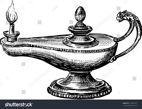 Oil Lamp Stock Vector 130455767 Shutterstock