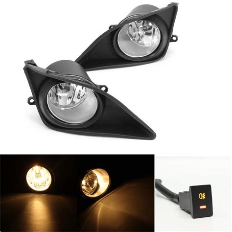 Set Of Front Bumper Fog Lamp For Motorcycle Covers With Switch H