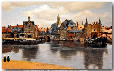 Vermeer Johannes View Of Delft Detail Mauritshuis The