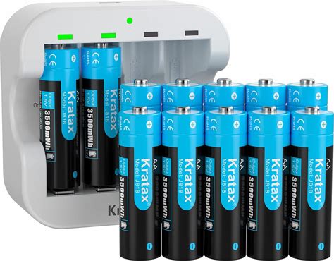 Kratax V Rechargeable Lithium Aa Batteries Pack Aa Li Ion