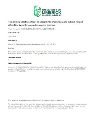 Fillable Online Text Mining StackOverflow An Insight Into Challenges