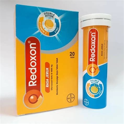 Jual Suplemen Dan Vitamin Redoxon Zinc Orange Eff Tub 20`s Tablet