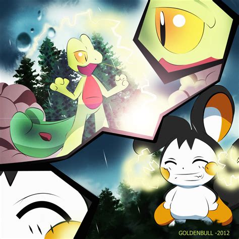 Pokemon Fan Art Treecko-Emolga by Goldenbull on DeviantArt