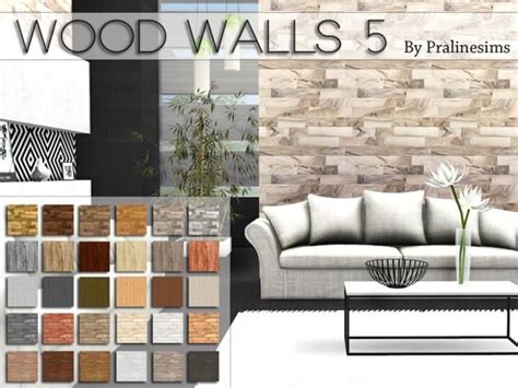 Wood Walls 5 By Pralinesims At Tsr Sims 4 Updates Sims 4 Sims House Sims