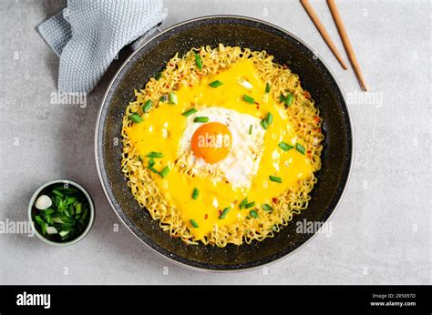 Kujirai Ramen Shin Ramyeon Or Ramyun With Egg Melted Cheese And