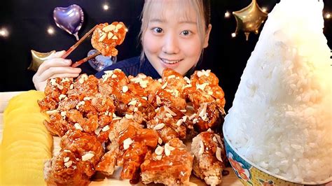 Asmr ヤンニョムチキン Yangnyeom Chicken 양념치킨【咀嚼音 Mukbang Eating Sounds】 Youtube