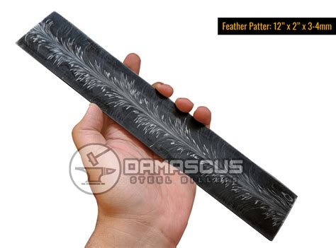 Feather Style Damascus Billet Blank For Knife Making Supplies