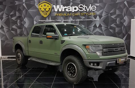 Ford Raptor Green Matt Wrap Wrapstyle