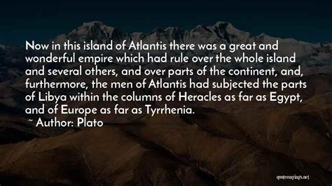 Top 6 Quotes & Sayings About Atlantis Plato