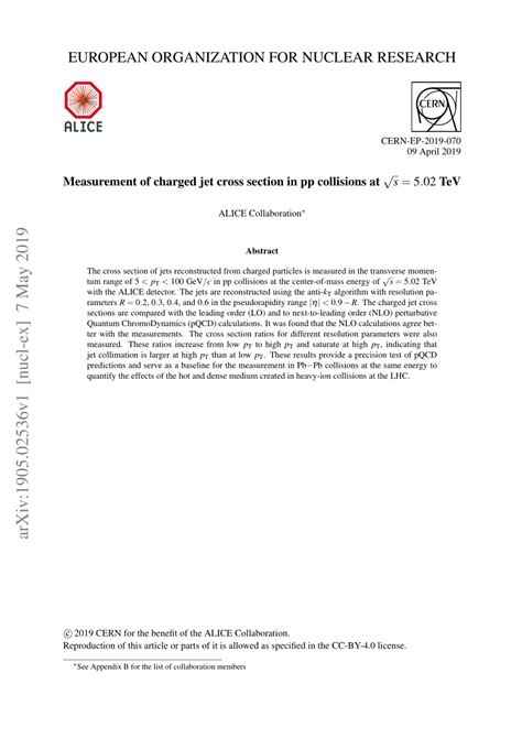 Pdf Measurement Of Charged Jet Cross Section In Pp Collisions At