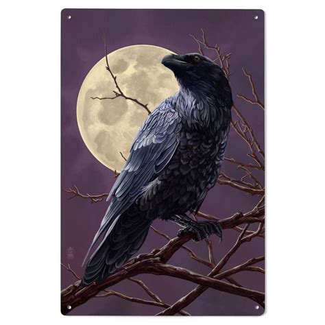 Lantern Press 6x9 Inch Wood Sign Ready To Hang Wall Decor Raven And