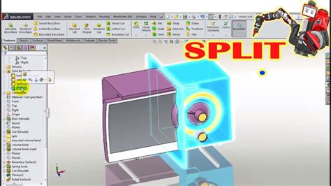 Split In Solidworks 216 Youtube