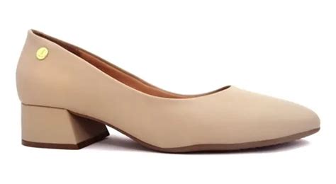 Sapato Vizzano Salto Baixo 1346 100 84 Nude Parcelamento Sem Juros