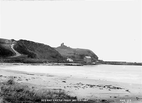 Red Bay Castle From Waterfoot A View With Red Bay Castle In