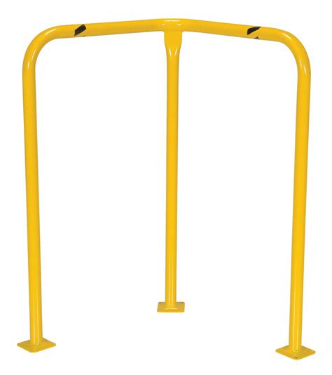 Grainger Approved Yellow Steel Corner Guard Floor Mounted Guard Rail