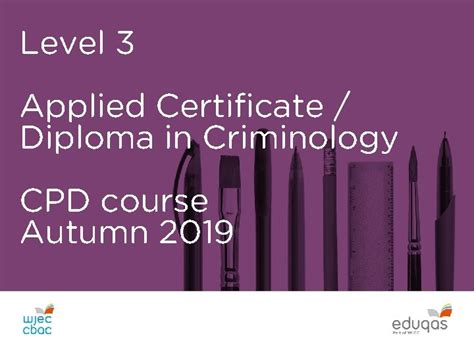 Level 3 Applied Certificate Diploma In Criminology Cpd