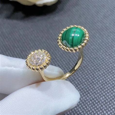 Inspired Van Cleef Arpels K Gold Perlee Couleurs Malachite