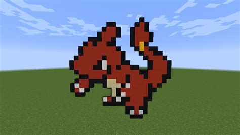 Minecraft Pixel Art Templates Charmeleon Pixel Art Pokemon Pixel | The ...