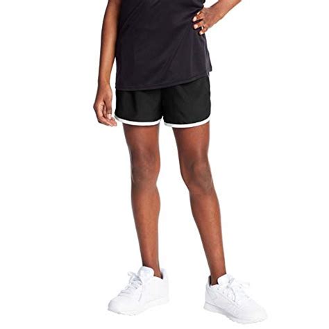 C9 Champion Girls 2 Woven Running Shorts Medium Ebonytrue White