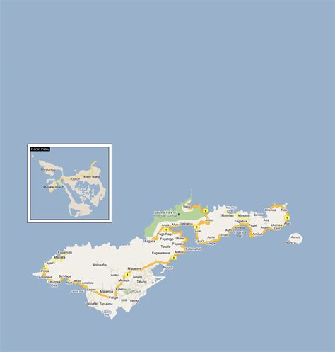 Detailed road map of American Samoa | American Samoa | Oceania ...