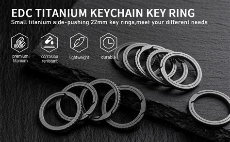 Amazon Fegve Small Titanium Side Pushing Keychain Rings Easy Open