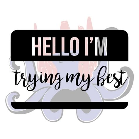 Hello I M Trying My Best Vinyl Decal Sticker Etsy