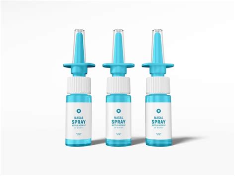 Premium PSD Nasal Spray Bottle Branding Mockup