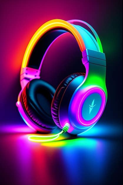 Premium Ai Image Beautiful Colorful Headphones