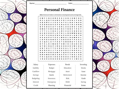 Personal Finance Word Search Puzzle Worksheet Activity Teaching Resources