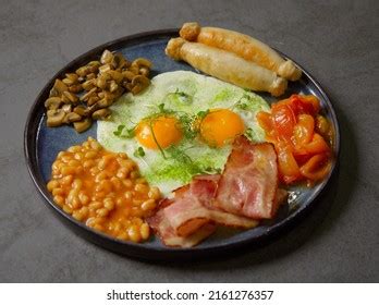 Full English Breakfast On Plate Stock Photo 2161276357 Shutterstock