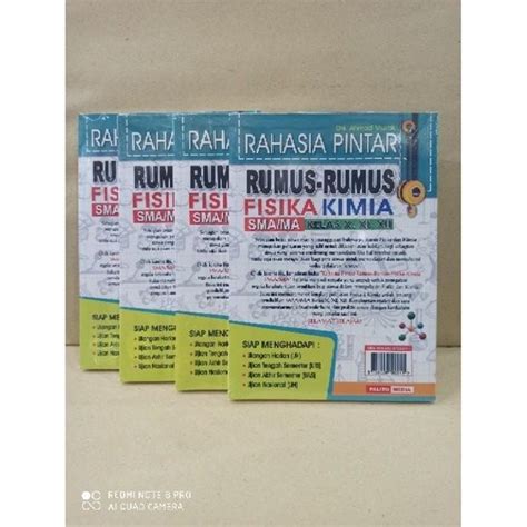 Jual Rahasia Pintar Rumus Rumus Fisika Kimia Sma Ma Kelas X Xi Xii