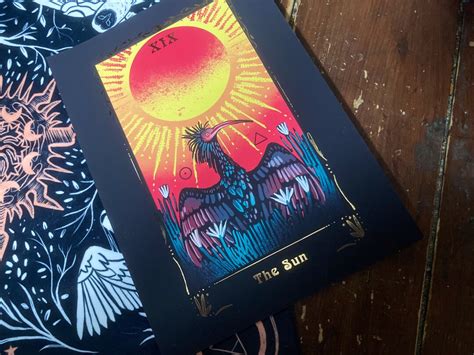 The Sun Xix Foil Tarot Print Deluxe A Art Print X Inches Esoteric