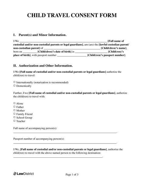 Understanding The Minor Travel Consent Form Notary A Complete Guide